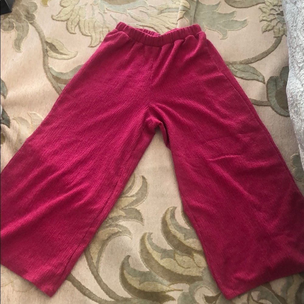 Pink Bershka flowy pants.